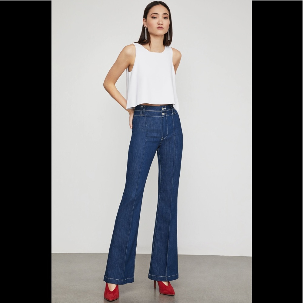 NWOT BCBGMAXAZRIA PINTUCK FLARE JEANS💙